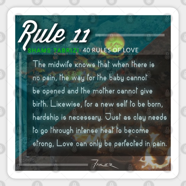 40 RULES OF LOVE - 11 Sticker by Fitra Design